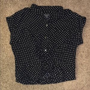 Abercrombie Short Sleeve Polka Dot Button Up